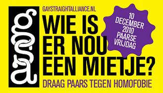 Van Bijsterveldt steunt Paarse Vrijdag