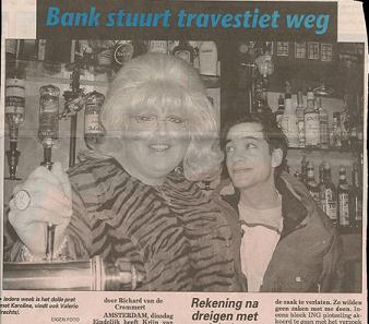 Travestiet geweigerd door bank