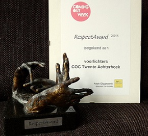 COC Twente-Achterhoek - RespectAward 2015 - award en oorkonde - 10 oktober 2015